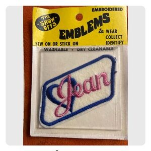 Emblems Patch 'The Show Offs' vintage 70s name Jean